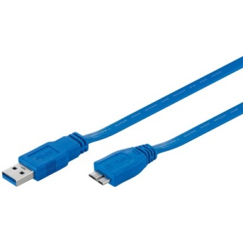 USB 3.0 kaabel A- micro B 1.5m sinine lame