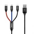 Тройной USB-кабель USB-C, Lightning, Micro B 1,2 м