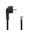 230VAC power cable, H05VV-F 3G0.75, 1.8m, black