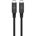 USB-C USB 4.0 gen 2x2 kaabel 40Gbps 0.7m 240W must Thunderbolt