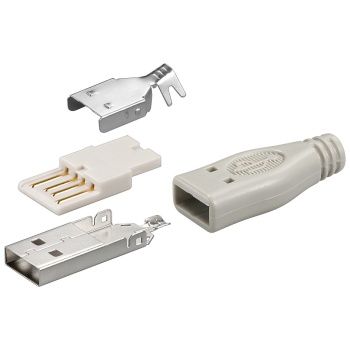 USB A pistik kaablile halli kattega
