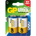 Battery D LR20 1.5V Alkaline Ultra Plus GP 2pcs