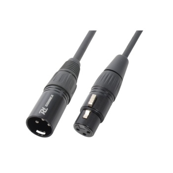XLR3F-XLR3M Microphone cable 50cm PD Black