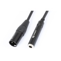 XLR3 plug-6.3mm mono socket cable 15cm adapter PD