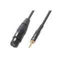 3.5mm stereo plug - XLR3 socket 50cm Gilded tips, PD Black