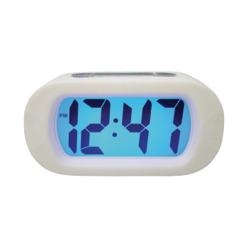Quartz Alarm Clock Digital White