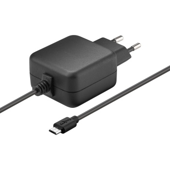 Toiteadapter 5V 3.1A USB micro B 1m, must, plug-in