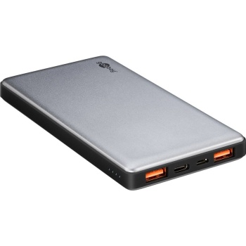 Внешний аккумулятор USB QC3.0 10000mAh 3A metall USB A*2/C/microB