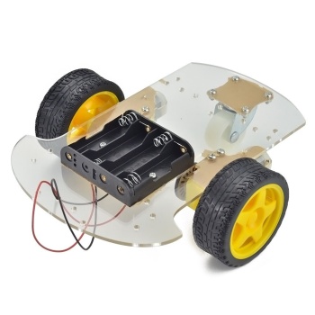 Robotauto aluskomplekt 2WD-1, rattad, mootorid, kinnitused