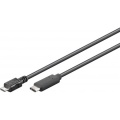 USB-C 3.1 plug - USB micro B plug cable 1m Black