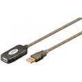 USB 2.0 extension wire 5m amplifier Black