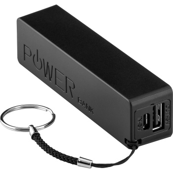 Akupank võtmehoidja USB 2000mAh 5V 1A must