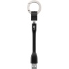 USB-A pistik - USB micro B pistik 85mm karabiiniga võtmehoid