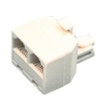 RJ11 plug -2xRJ11 socket White