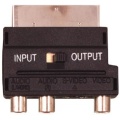 SCART plug- 3x RCA + S-Video socket switchable