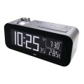 Radio-Controlled Alarm Clock LCD Silver / Black