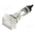 Indicator lamp 230V 13x15mm, d=10mm White