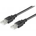 USB A-A 2.0 cable 1.8m AWG28,  Black
