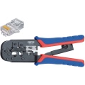Crimp lever pliers for Western plugs Western connector RJ11/12 (6-pin) 9.65 mm, RJ45 (8-pin)11.68 mm