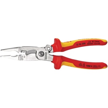 Electricians Pliers with Cable Cutter VDE:0.7...1.5 mm² 200 mm