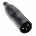 3-pin XLR штекер для кабеля Чёрный