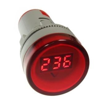 Digitaalne voltmeeter 60-500V AC d=22mm punased numbrid