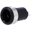 4mm Banana connector on panel, for insulated plug 10A Black
