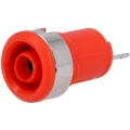 4mm Banana connector on panel, for insulated plug 10A Red