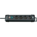 Premium-line Socket Strip With 4 Sockets (1.8 M Cable, With Switch, Made In Germany) Black