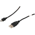 USB-A 4pin kaabel mini 2.0HI-SP 1.8m Must