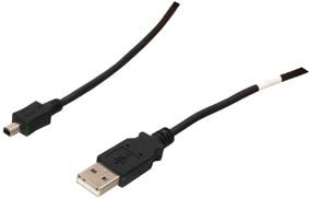 USB-A 4pin kaabel mini 2.0HI-SP 1.8m Must
