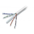 Twisted pair 4*2*0.5 UTP cat6 copper, unshielded, White