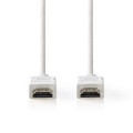 HDMI 1.4 19P-19P cable 2m gilded tips, AWG28, White