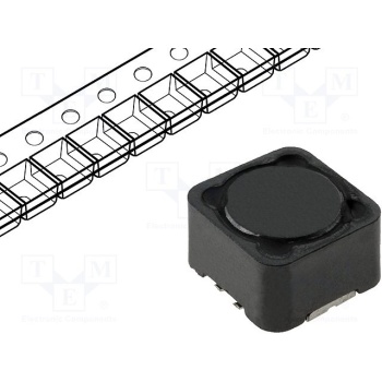Inductor, wire, 22uh, 5a, 0.39mΩ, smd, 12x12x10mm, ±20%, -40÷