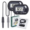 Thermometer with suction cups, Black -50... + 70deg, 1xLR44