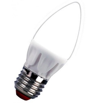 LED lamp E27 küünal 230VAC 5W 325lm soe valge