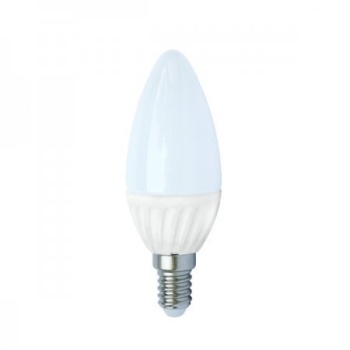 LED lamp E14 küünal  C37 230VAC 5W 400lm soe valge 3000K HL