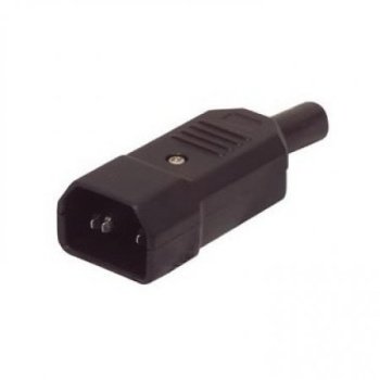 Power plug for cable 250V 10A black C14 WTY0120