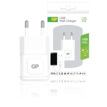 Wall Charger 1-output 1.2 A 1.2 A Usb White, GP