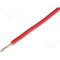 Stranded mounting copper wire PVC 26AWG 0.14mm2 1 meter Red