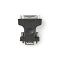 Monitor adapter VGA plug- DVI-I socket Black