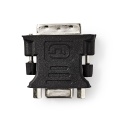 Monitor adapter DVI-I plug - VGA socket Black