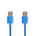 USB A-A 3.0 kaabel 2m vaskkaabel, Sinine