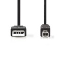 USB A-B 2.0 кабель 3м для принтера Чёрный