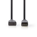 Mini HDMI pistik-HDMI pesa üleminek 20cm juhe Must