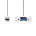 Mini Displayport plug -> VGA socket adapter cable 0.2m White