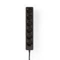 Extension cord 6 sockets 3m 3g1.5mm2 Black