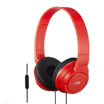Suured kõrvaklapid mikrofon 30mm Punased 0.5W 1.2m juhe JVC