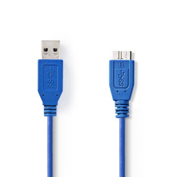 USB-A 3.0 kaabel - micro B 3m Sinine