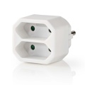 Plug wall tap to 2 Outlet sockets splitter